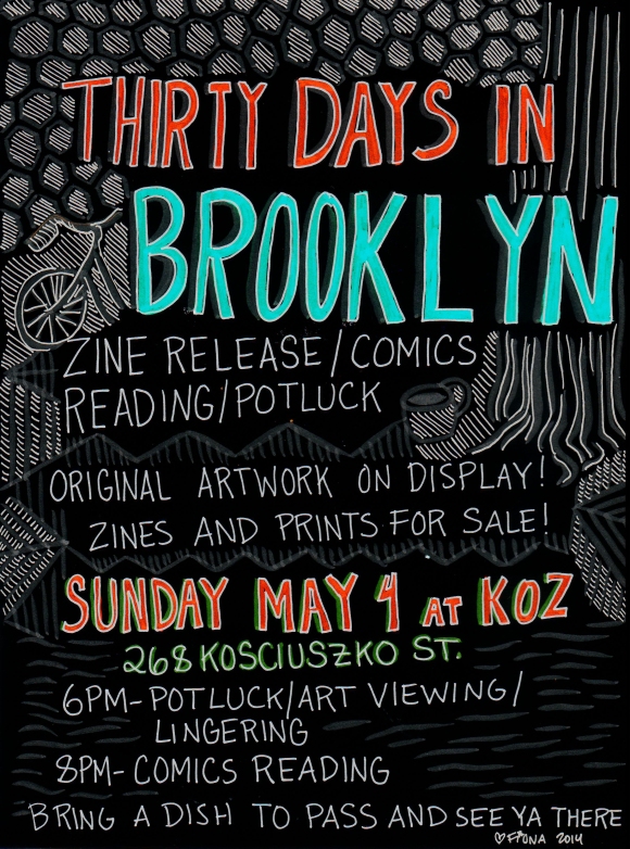 Thirty Days in Brooklyn Zine Release PARTY!